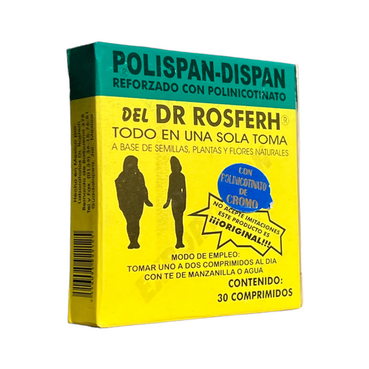 polispan-dispan reforzado con policotinato 30 tabletas dr rosferh
