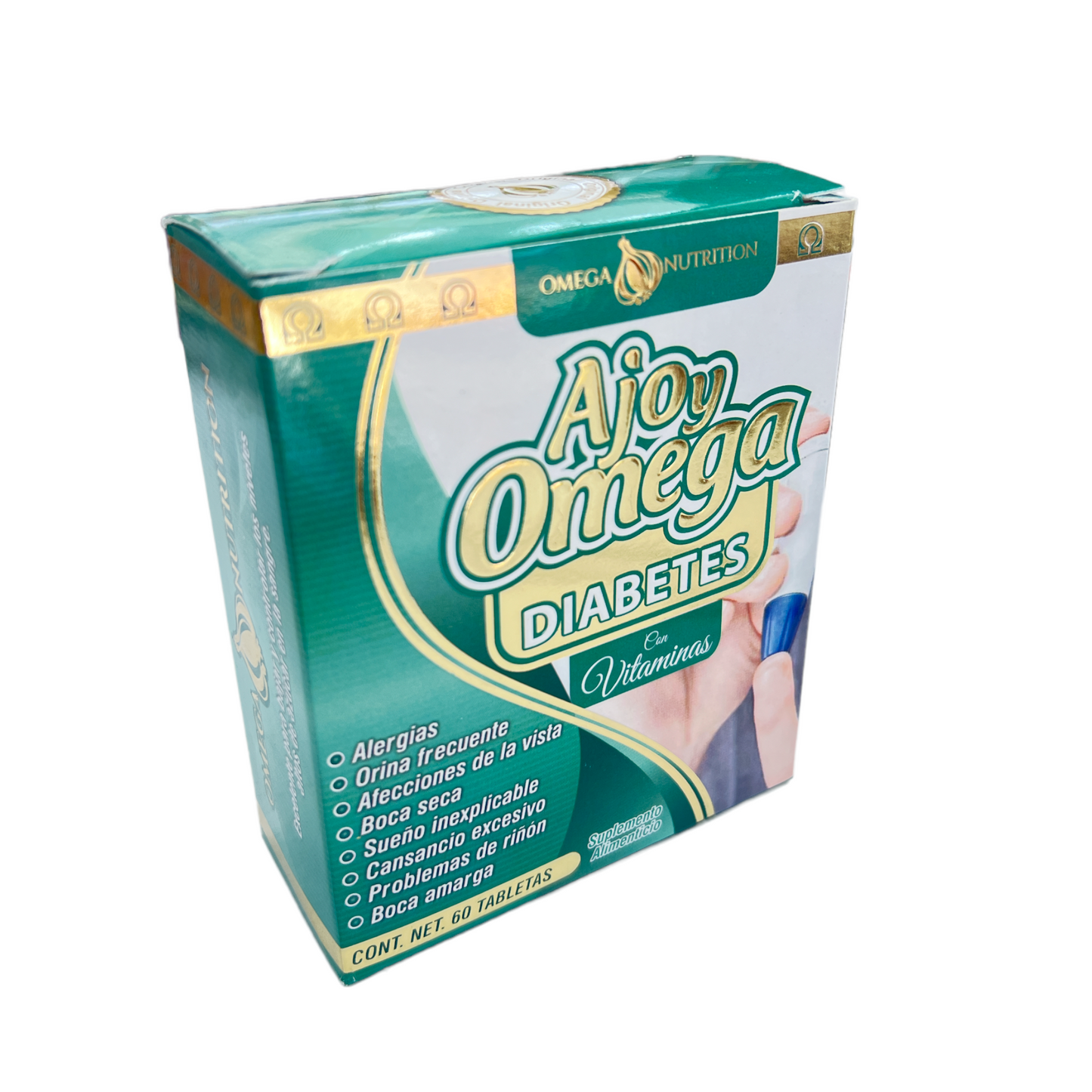 ajo y omega diabetes con vitaminas 60 tabletas 