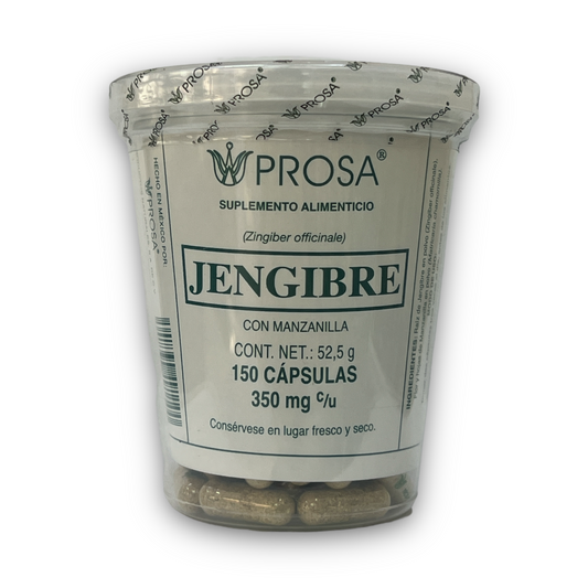 Jengibre con manzanilla 150 cápsulas Prosa