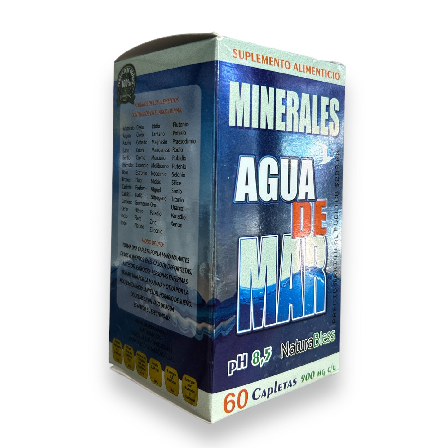 Minerales Agua de Mar 60 cápsulas Naturabless