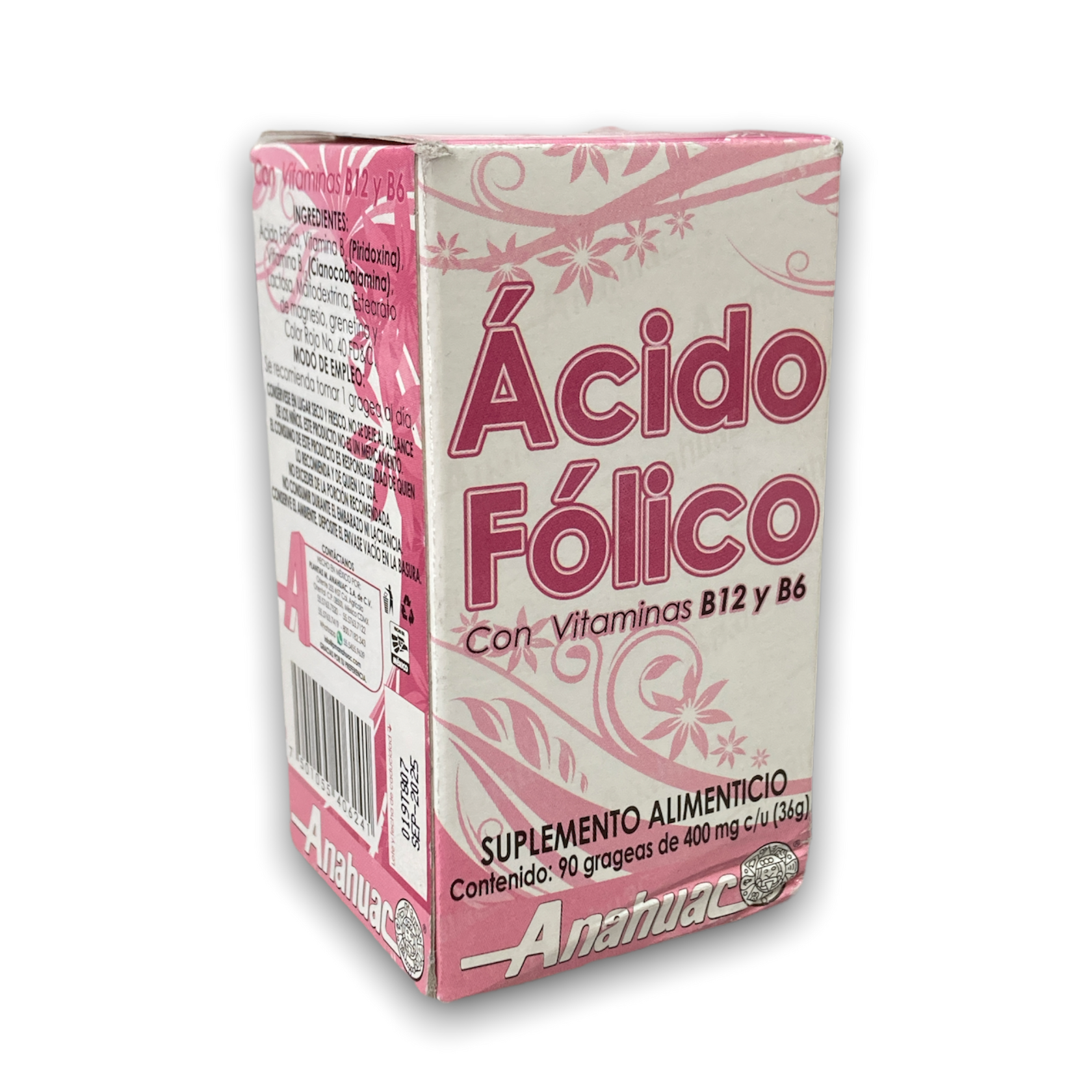 Folic Acid 90 tablets Anáhuac