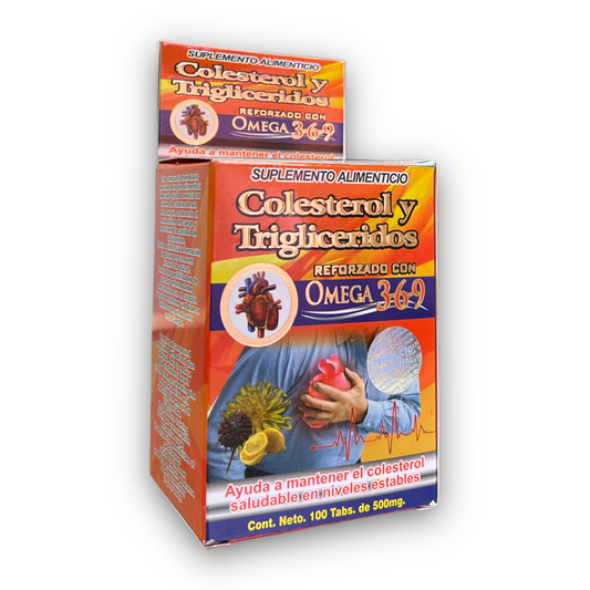 Colesterol y Triglicéridos Omega 3-6-9 100 tabletas