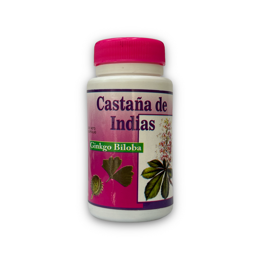 Castaña de Indias con Ginko Biloba Tapa Rosa 50 cápsulas Azteca