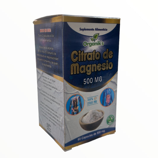 Citrato de Magnesio 60 cápsulas Organik's