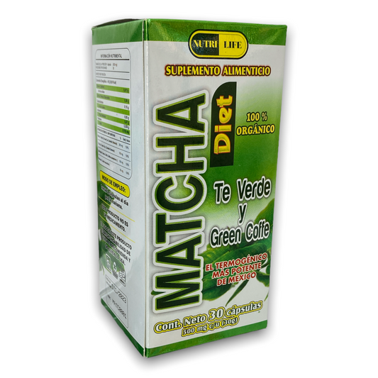 Matcha Diet Té Verde y Green Coffee 30 cápsulas