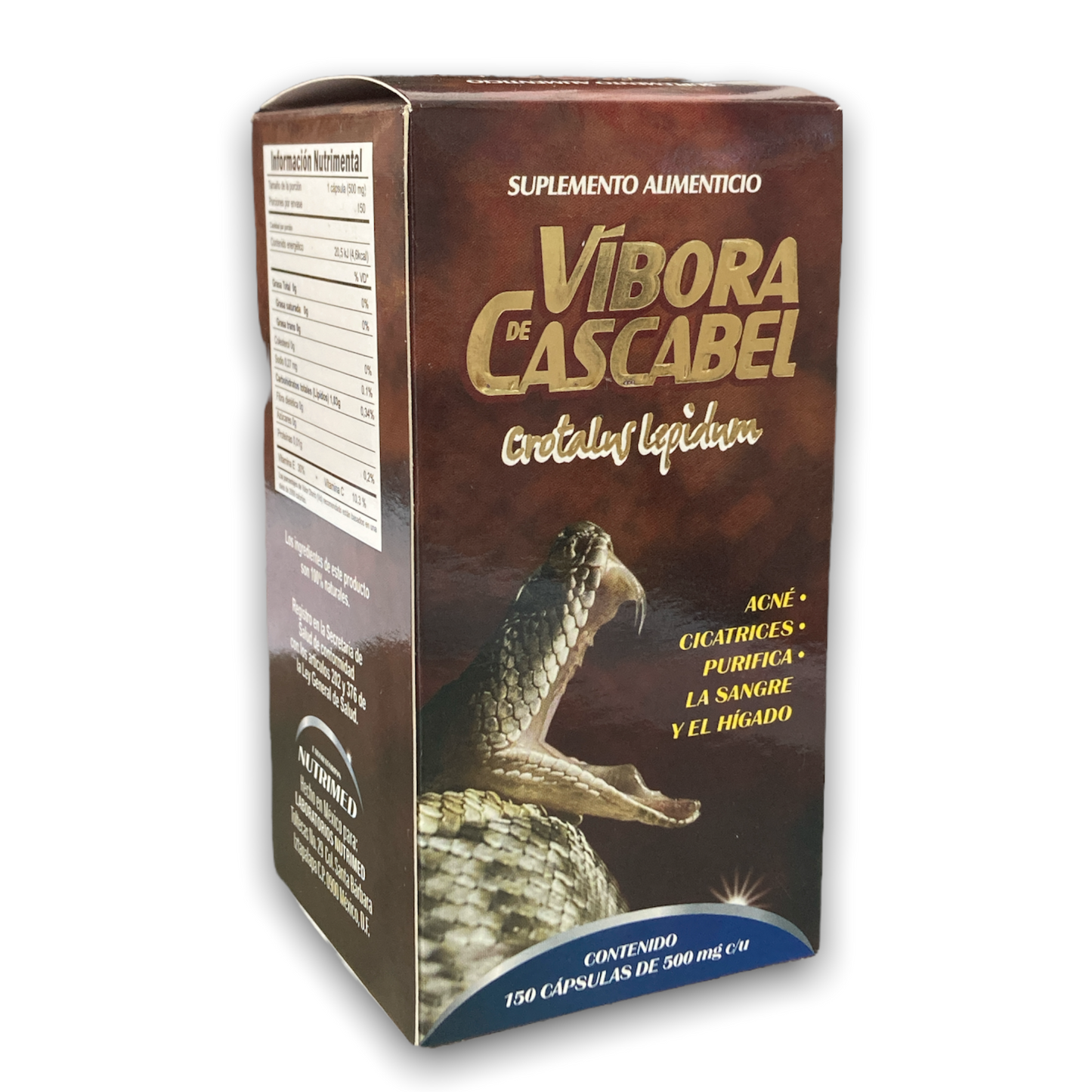 Víbora de Cascabel 150 cápsulas Nutrimed