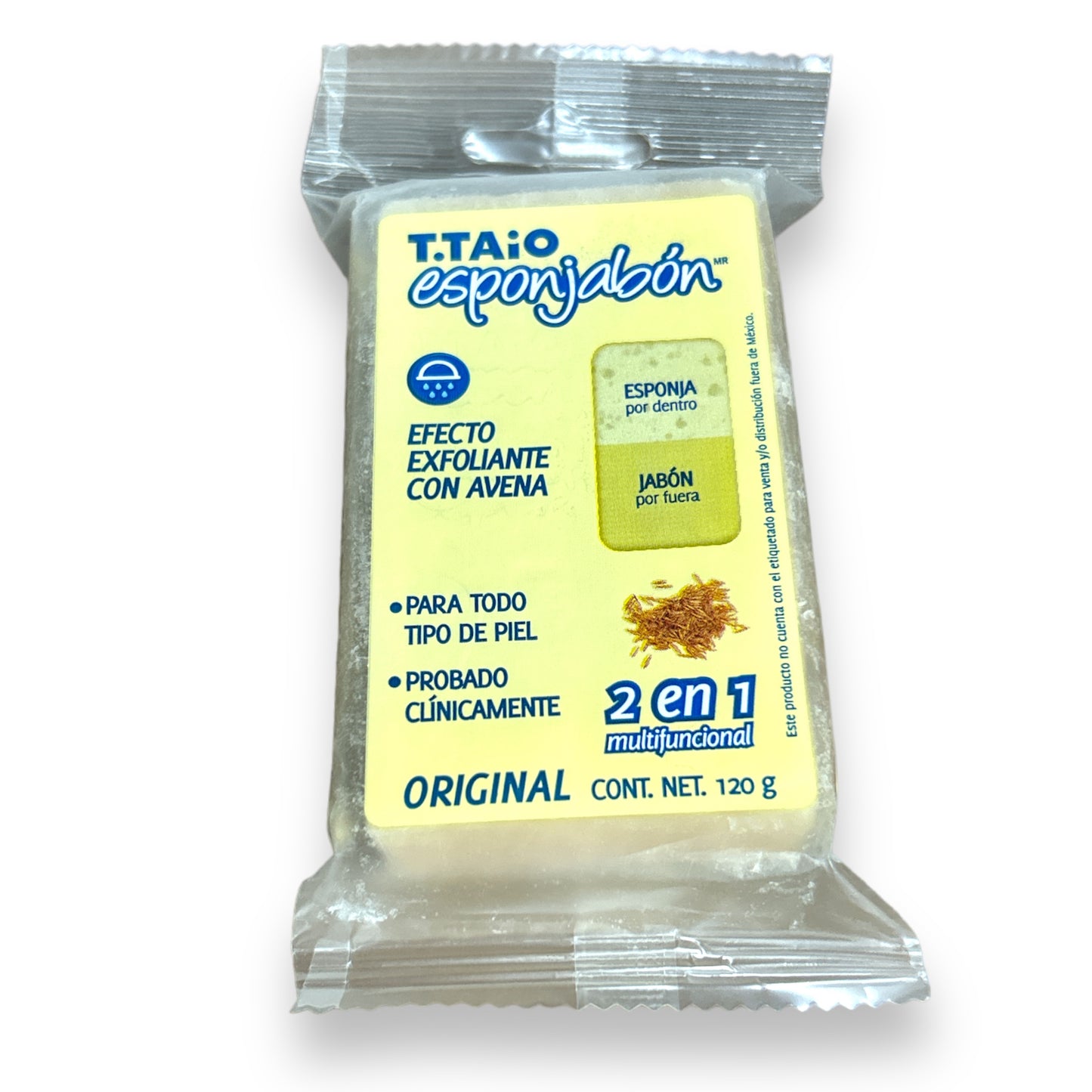 T.Taio EsponJabón All’Avena – Pack 4 Spugna + Sapone 2 In 1 – Esfolia E Ripara – 480g, Unisex