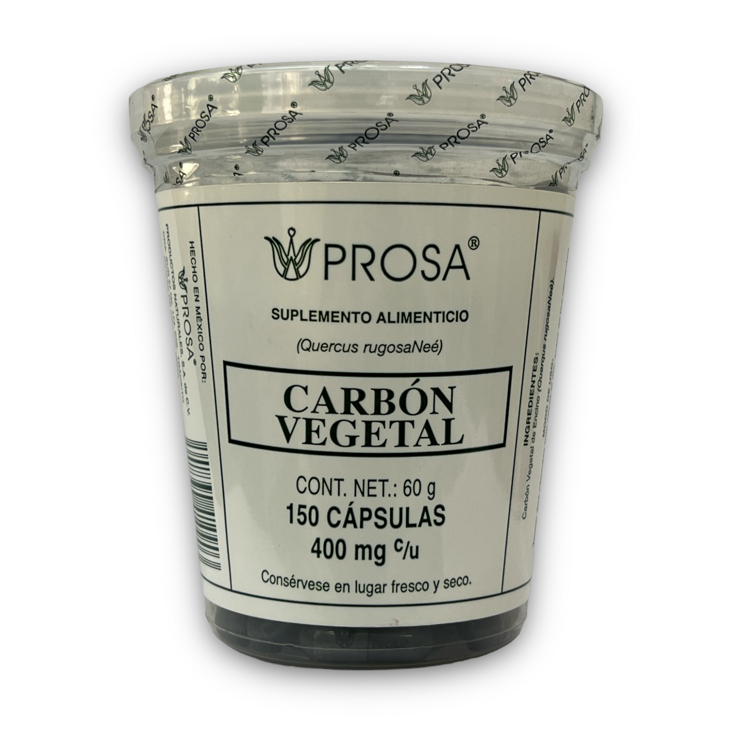Carbón Vegetal 150 cápsulas Prosa