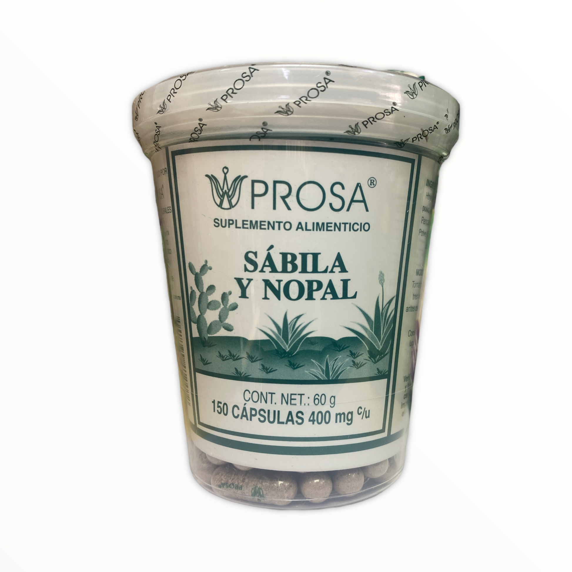 Sábila y Nopal 150 cápsulas Prosa