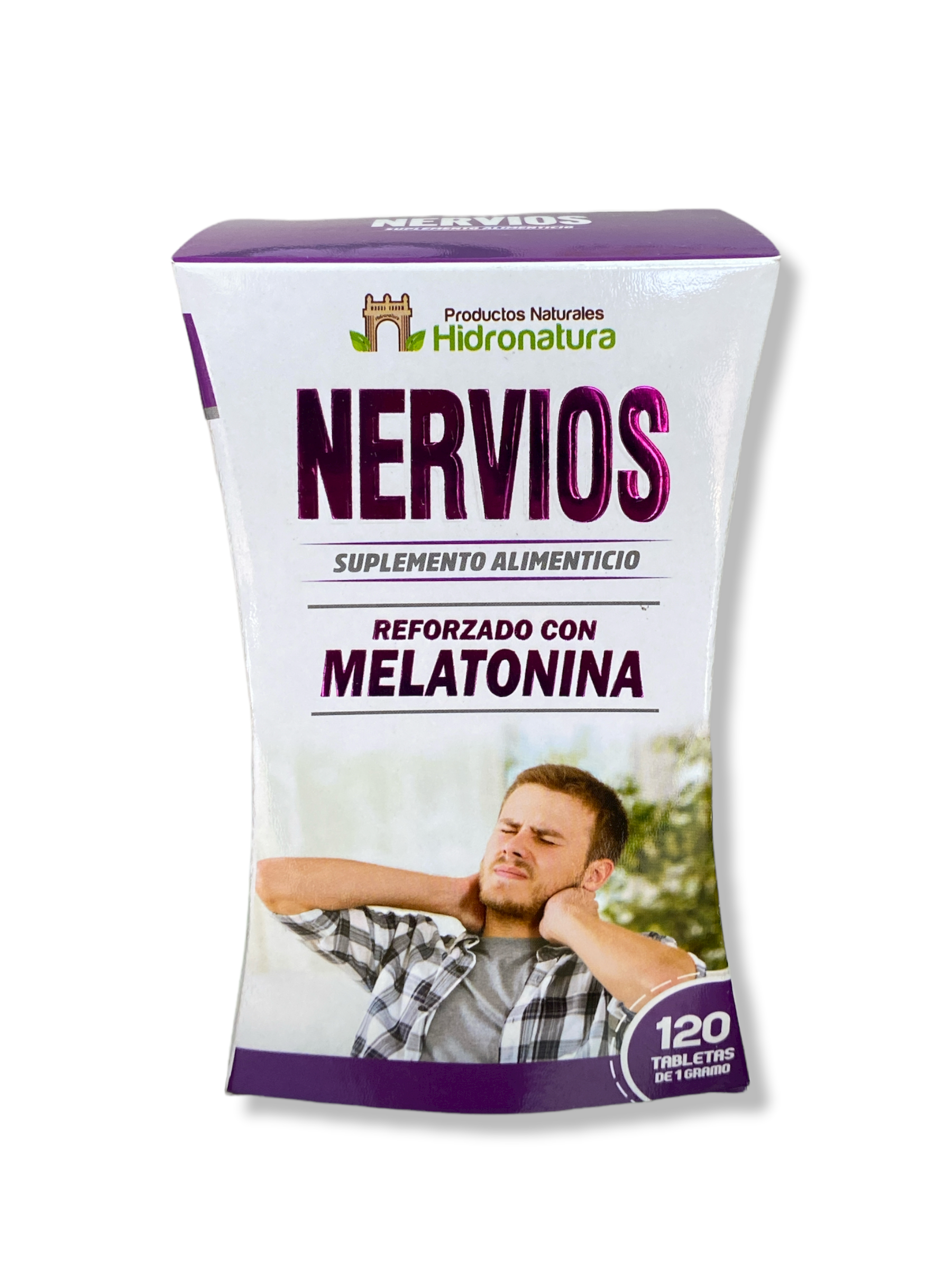 Suplemento alimenticio Nervios reforzado con melatonina 120 tabletas 1 g hidronatura