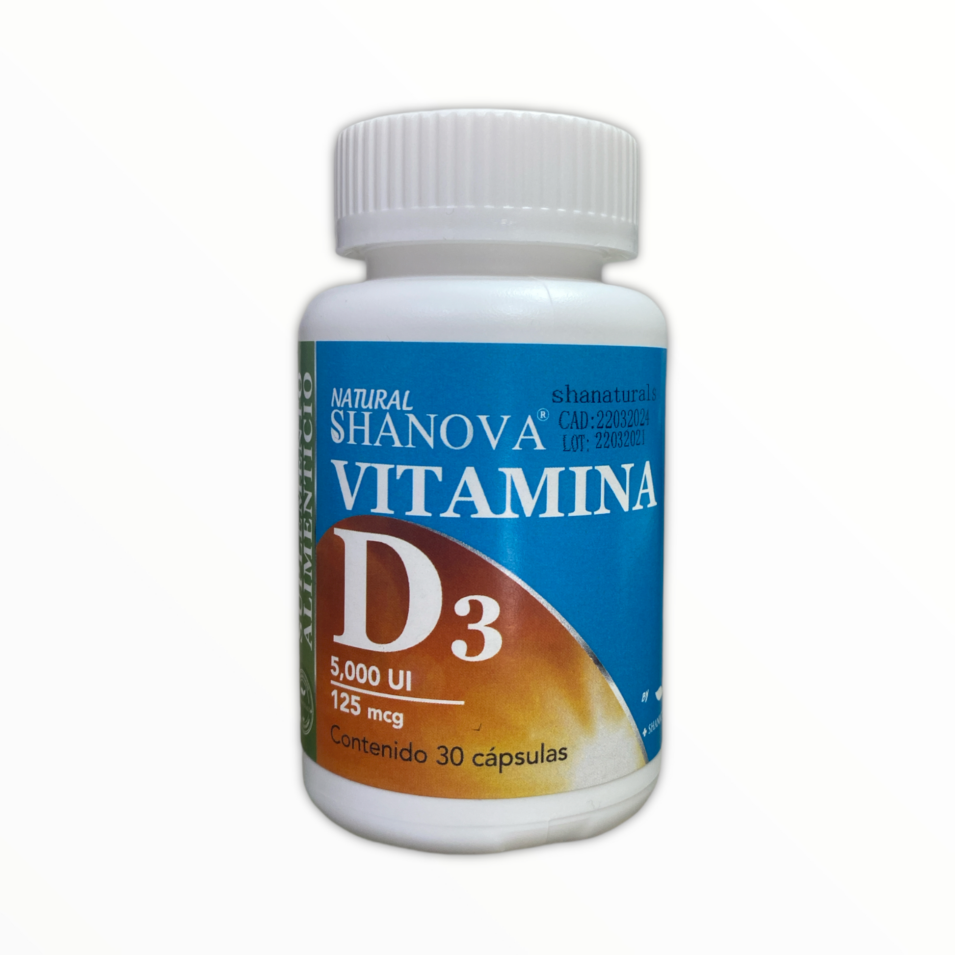 Vitamina D3 5,000 UI 30 cápsulas Shanatural's